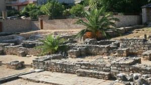 Le rovine della sinagoga di Saranda, Albania 