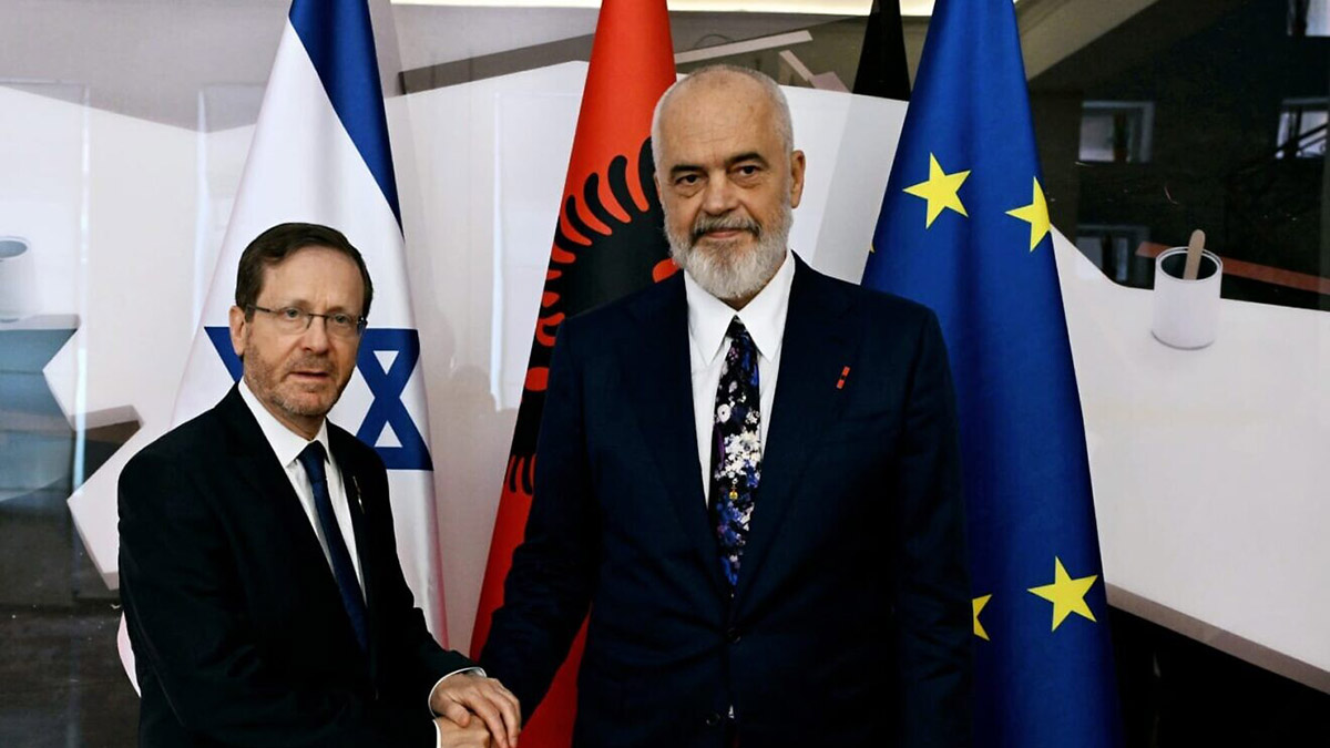 Da sinistra Isaac Herzog e Edi Rama