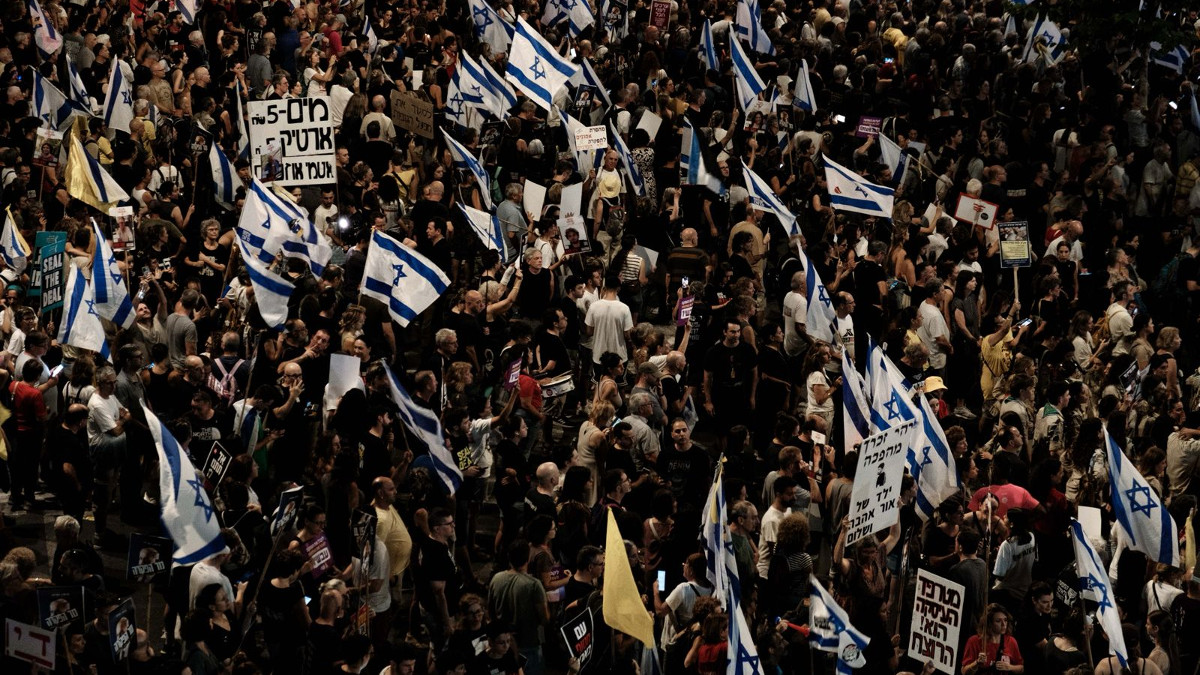 Manifestazione per gli ostaggi a Tel Aviv il 7 settembre