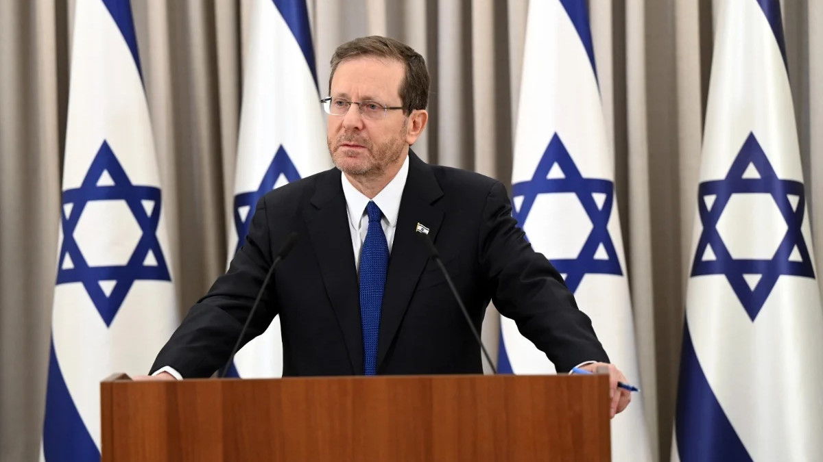 Il presidente israeliano Isaac herzog (foto Chaim Zach, GPO)